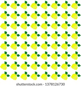 Fresh lemons on a white background, artistic, for restaurant, menu, tablecloth. Vegetarian healthy food illustration.