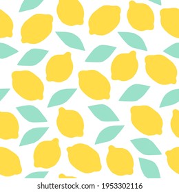 Patrón transparente de limones frescos, fondo cítrico abstracto. Fondo de fruta repetido. Impresión vectorial brillante para tela, papel pintado, diseño, papel de fiesta.