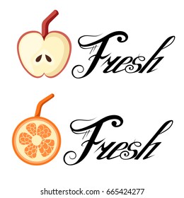 Fresh lettering. Hand drawn vector illustration, design, greeting card, logo.