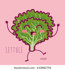 fresh lettuce vegetable character