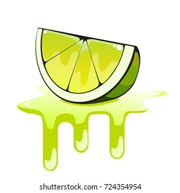 Fresh lime and juicy splashes