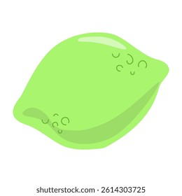 Fresh lime with smooth surface and bright color