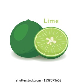 Fresh Lime Vector Thai Lemon Illustration