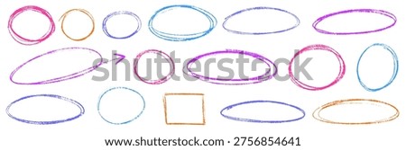 Fresh line in crayon and chalk, highlight and scribble create mood, underline, pen, circle, doodle, text and arrow shine with crayon and highlight, chalk and scribble.