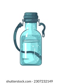 Fresh liquid in plastic bottle design icon isolated