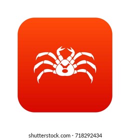 Fresh live crab icon digital red for any design isolated on white vector illustration