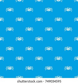 Fresh live crab pattern repeat seamless in blue color for any design. Vector geometric illustration