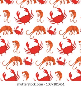 fresh lobster and crab food background