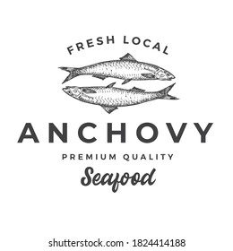 fresh local anchovy abstract sign symbol logo template