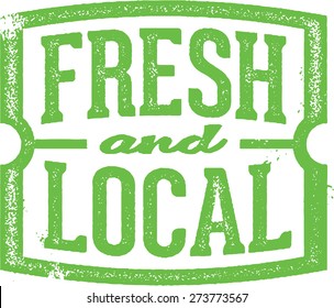 Fresh & Local Market Stamp