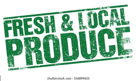 Fresh And Local Produce Stamp