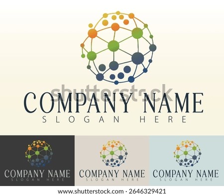 A fresh logo design using a stylized spherical element.