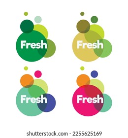 Fresh logo icon and symbol vector flat design template