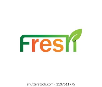Fresh logo vector icon template
