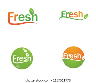 Fresh logo vector icon template