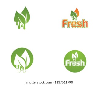 Fresh logo vector icon template