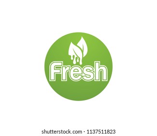 Fresh logo vector icon template