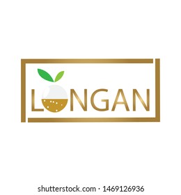 fresh longan fruit logo vector