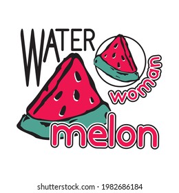 Fresh looking watermelon vector illustration