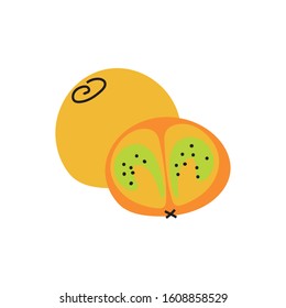 fresh lulo fruit isolated icon vector illustration design