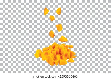 Fresh Mango Floating isolated on transparent background