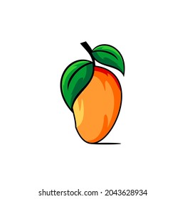 fresh mango fruit logo illustration vector