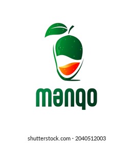 fresh mango fruit logo vector