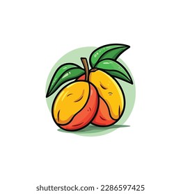 fresh Mango fruit logo vector 