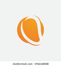 Frische Mango-Frucht, Vektorgrafik-Logo