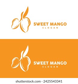 Fresh mango graphic design illustration template fruit garden plant mango logo
