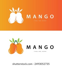 Fresh mango graphic design illustration template fruit garden plant mango logo