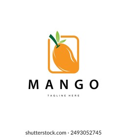 Fresh mango graphic design illustration template fruit garden plant mango logo