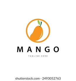 Fresh mango graphic design illustration template fruit garden plant mango logo