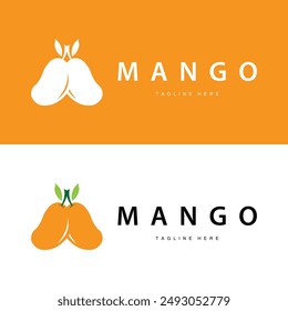 Fresh mango graphic design illustration template fruit garden plant mango logo