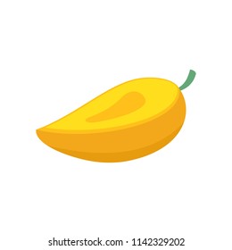 Fresh mango icon. Flat illustration of fresh mango vector icon for web isolated on white