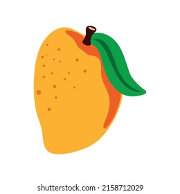 fresh mango icon isolated flat