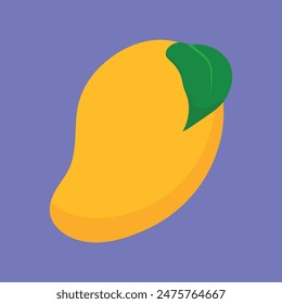 Icono de mango fresco Ilustración de Vector de fruta de mango. Vector de mango