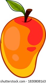 Fresh mango, illustration, vector on white background