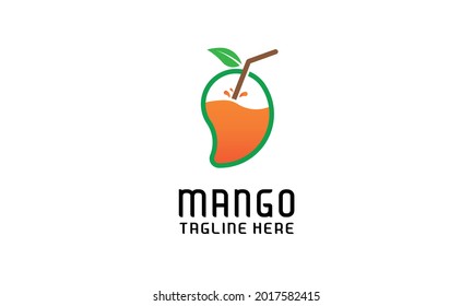 Fresh Mango Juicy Fruity Sign Symbol Logo This icon is perfect for a beverage business