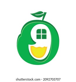 Logo de Mango Fresco Ilustración Adecuada para Bebidas de Vitamina como Zumos y otras Bebidas Refrescantes