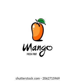 vector de ilustración de logotipo de mango fresco