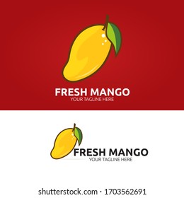 Fresh mango logo vector design concept, icon, element, and template for company