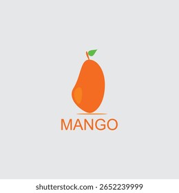 Fresh Mango Logo Vetor - Ícone de fruta tropical para marca e design de embalagem
