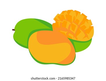 fresh mango shape icon or symbol design