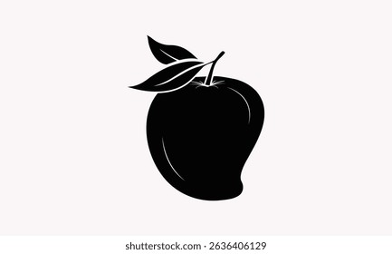"Fresh Mango Vector Illustration Isolated on White Background"