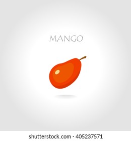 fresh mango vector illustration with text title