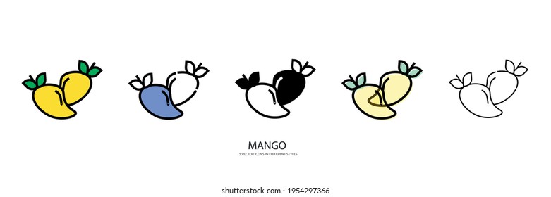 fresh Mango vector type icon