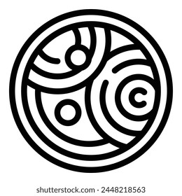 Fresh market dish icon outline vector. Cafe cooking. Cuisine rice