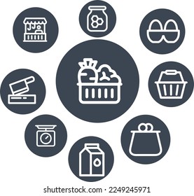 Fresh Market icon vector design