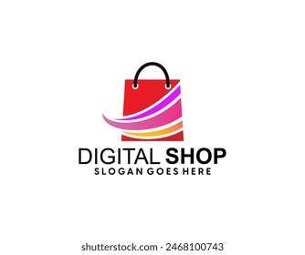 Diseño de logotipo de mercado fresco, diseño de logotipo de tienda de Gradient